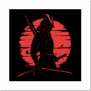 Samurai warrior Posters and Art